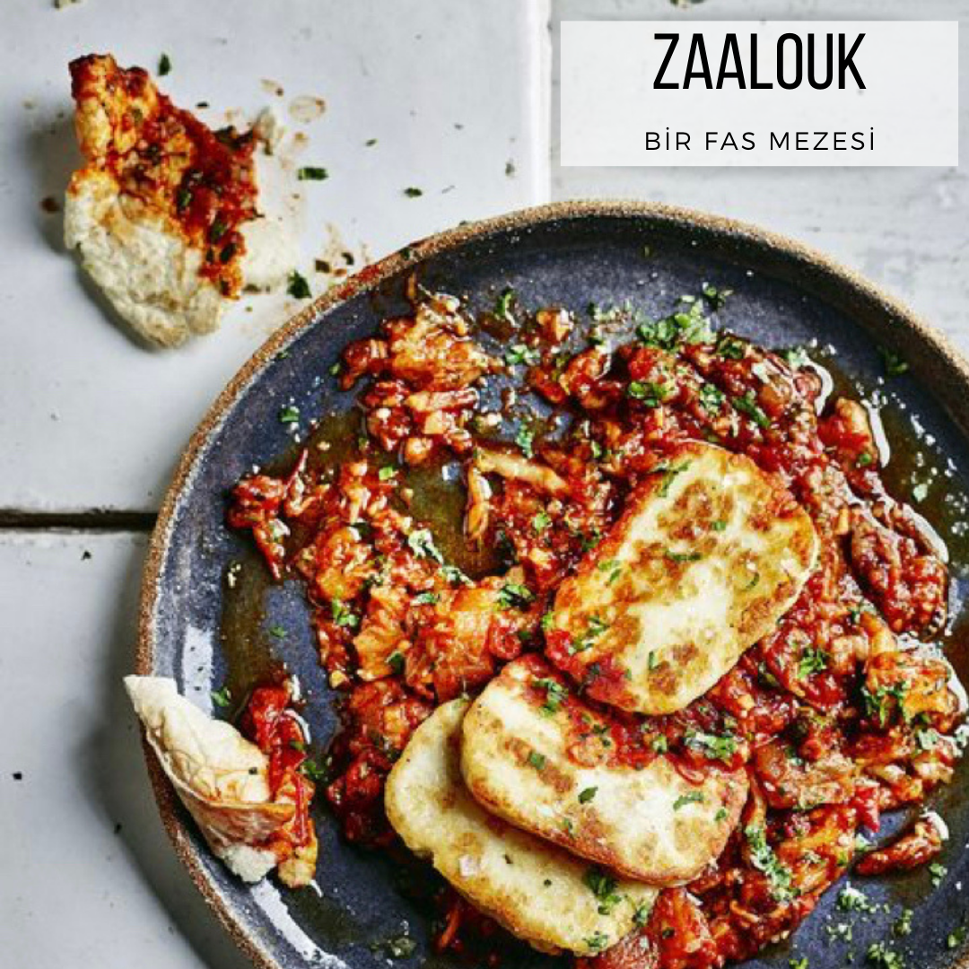 Zaalouk- Domatesli Patlıcan (  Cunda Sepet Peyniri ile )